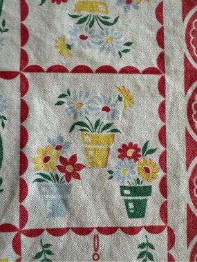 Vintage 1940-1950’s Kitchen Towel 15.5” X 29” MCM